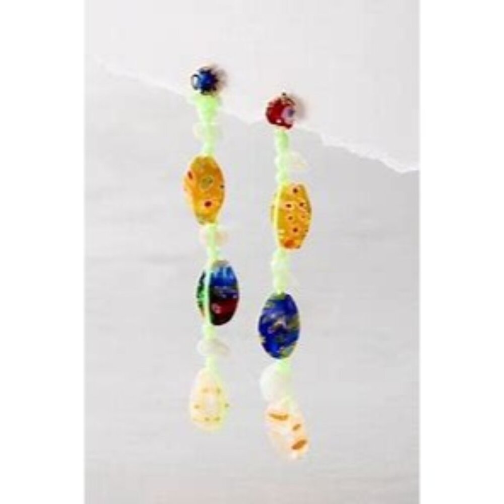 Free People Ariana Ost Voyage Dangle Earrings in Pop‎ Neon NWT